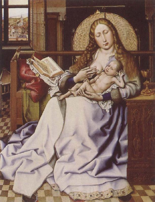Robert Campin Virgin and Child Befroe a Firescreen Norge oil painting art